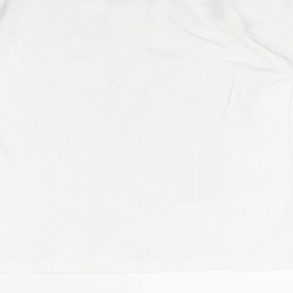 Brand and care label for Cotswold women’s white basic blouse, size M
