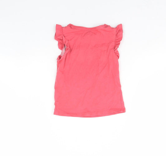 F&F Girls Pink Basic Tank Size 18-24 Months - Heart