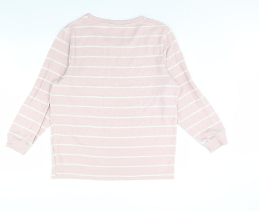 Ginger Lily Womens Pink Striped Pullover Jumper Size L