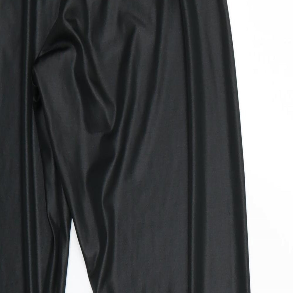 South Womens Black Cropped Leggings Size 14 L24 in