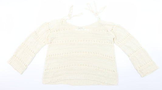 Womens UK Size XL Papaya Beige Pullover Jumper