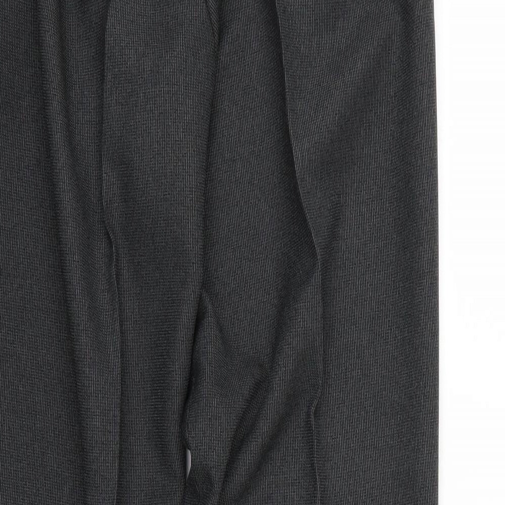 The Collection Mens Grey Geometric Chino Trousers Size 32 L29 in