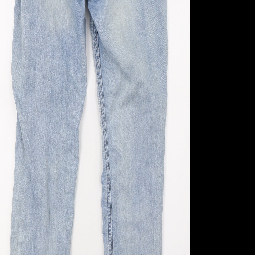 Womens UK Size 6 H&M Regular Fit Skinny Blue Jeans