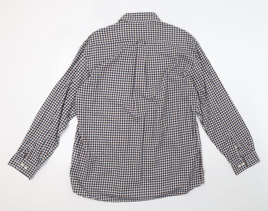 light flannel Mens Brown Check Polo Size XL