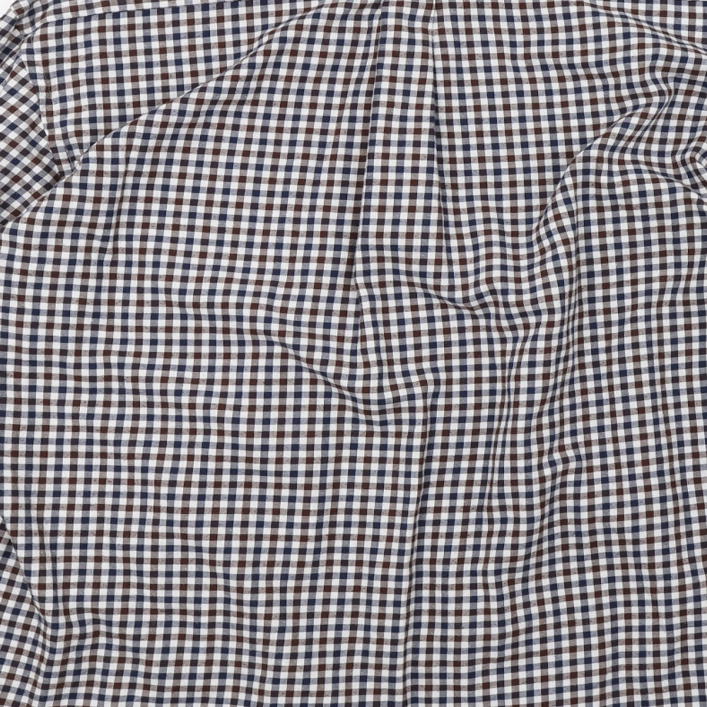light flannel Mens Brown Check Polo Size XL