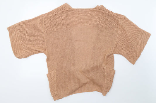 Womens UK Size 12 Topshop Orange Cardigan Jumper