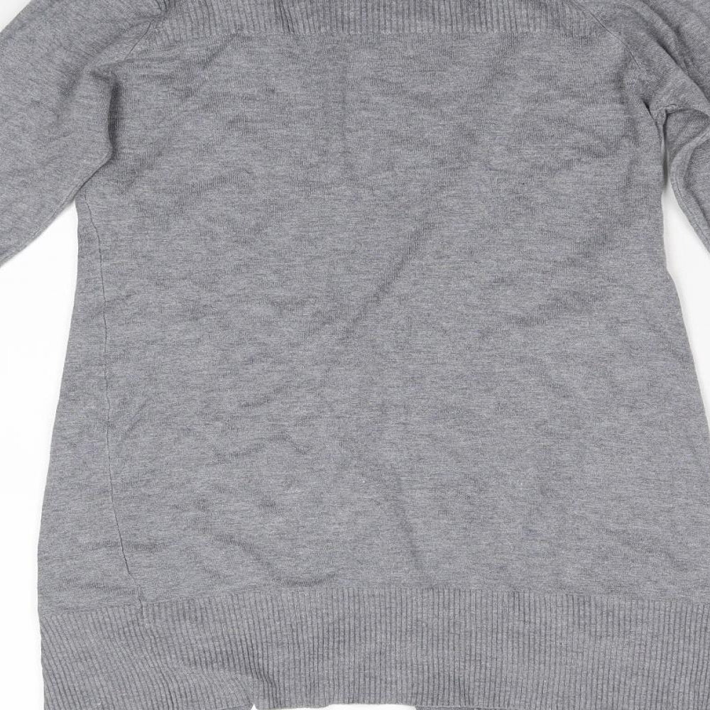 George Womens Grey Knit Cardigan Jumper Size 8