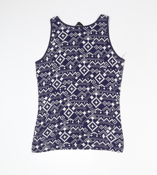Womens UK Size 14 Dorothy Perkins Blue Basic Tank
