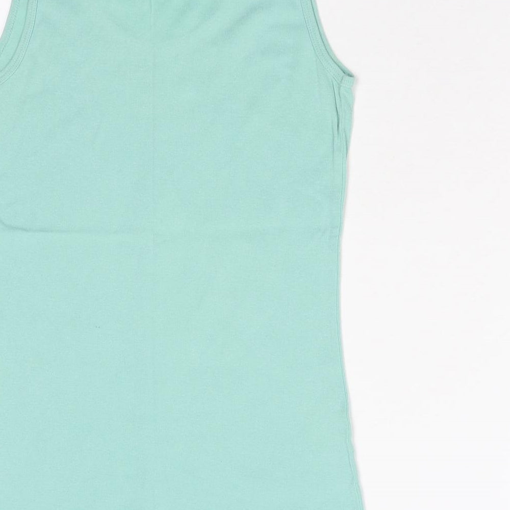 Womens UK Size 12 Dorothy Perkins Green Basic Tank