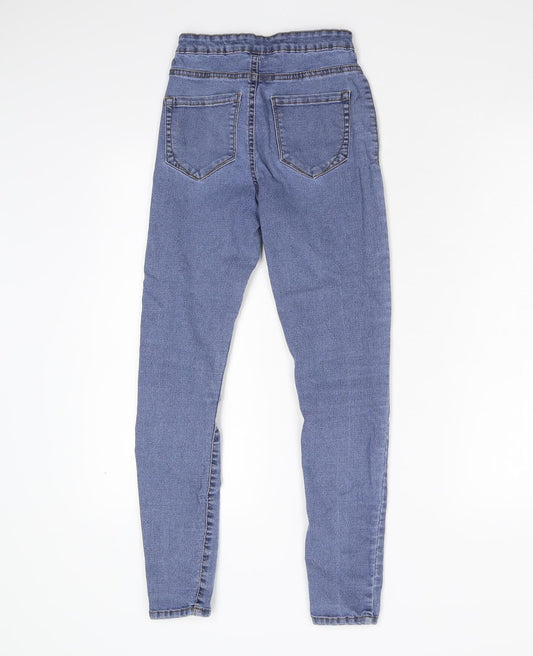 Primark Womens Blue Denim Skinny Jeans Size 6 L25 in