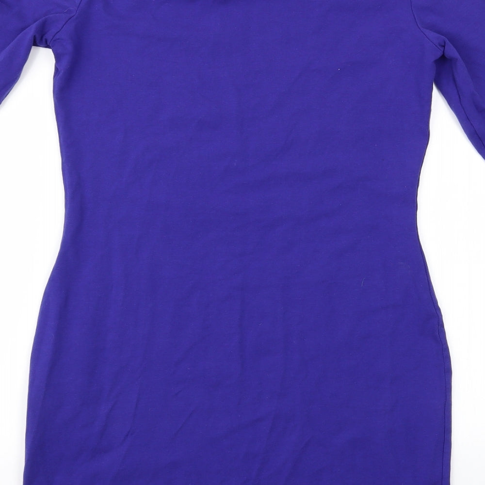 Oodji Womens Purple Bodycon Size S - Oodj Dress