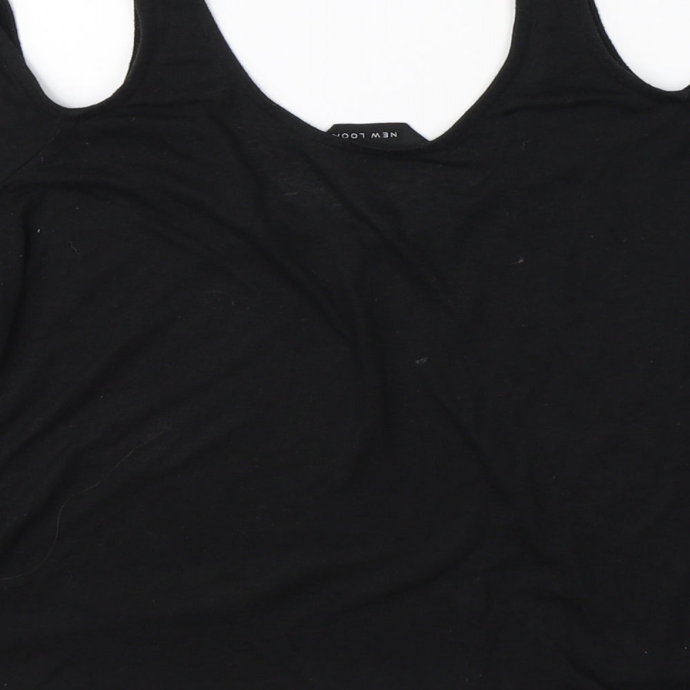 Womens UK Size 12 New Look Black Basic Tank
