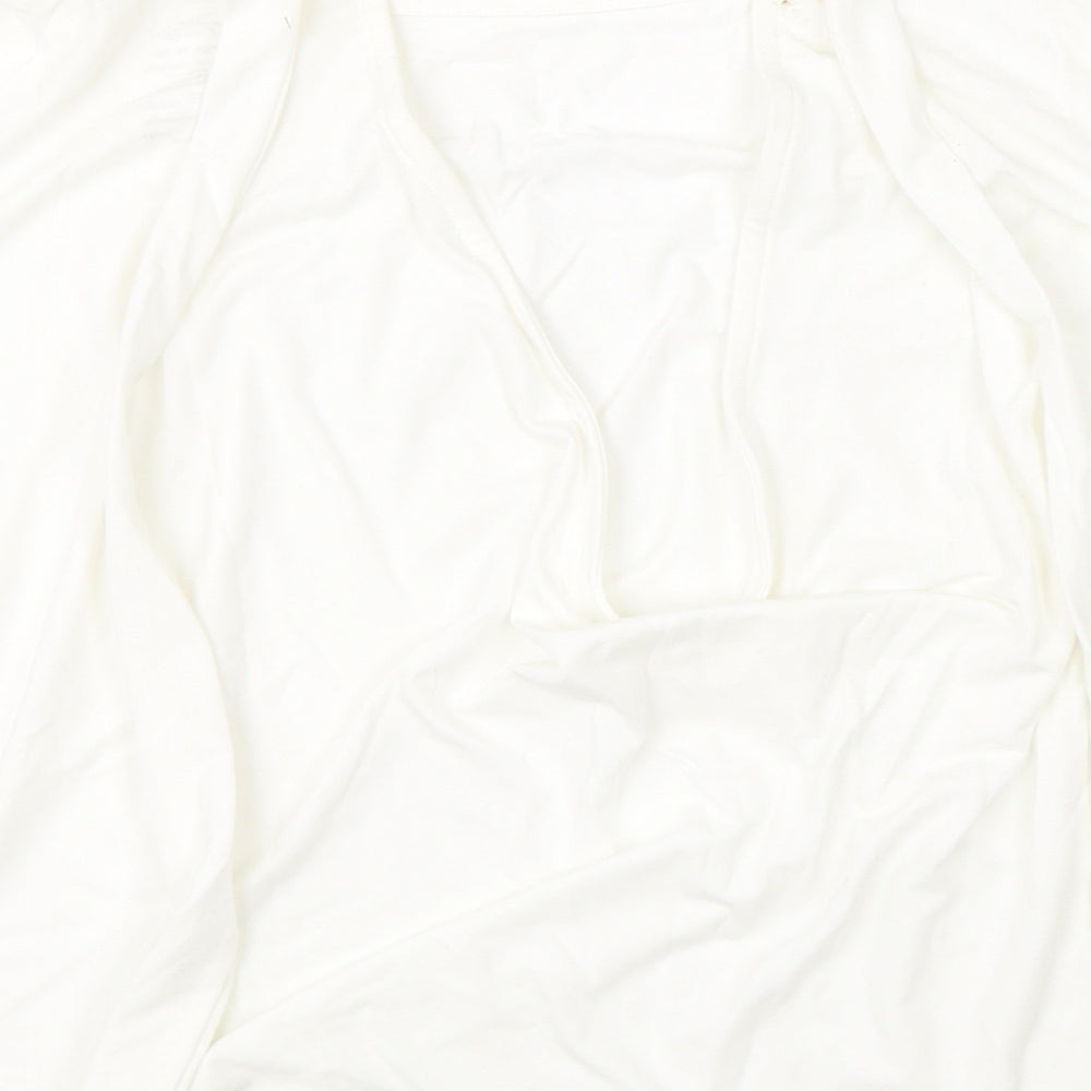 Crane Womens White Basic Blouse Size L