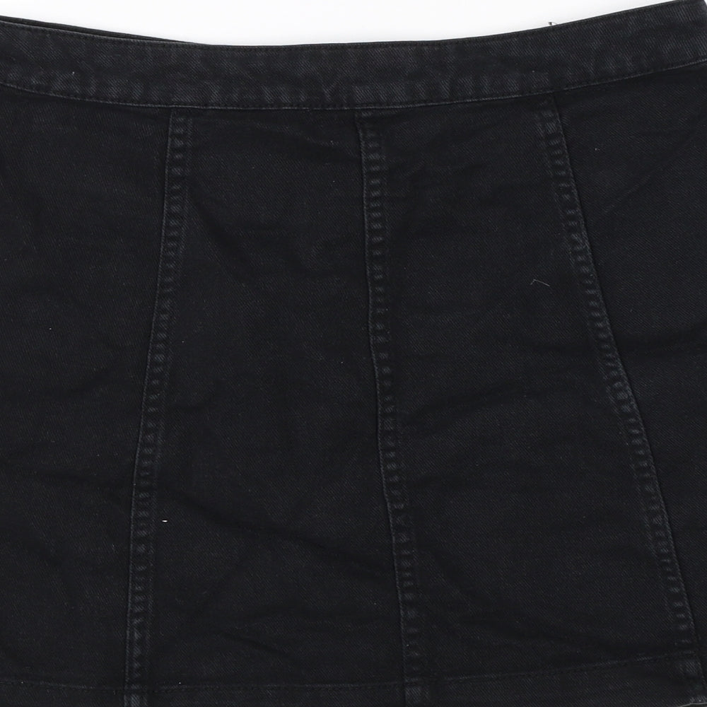 Divided Womens Black  Denim A-Line Skirt Size 6