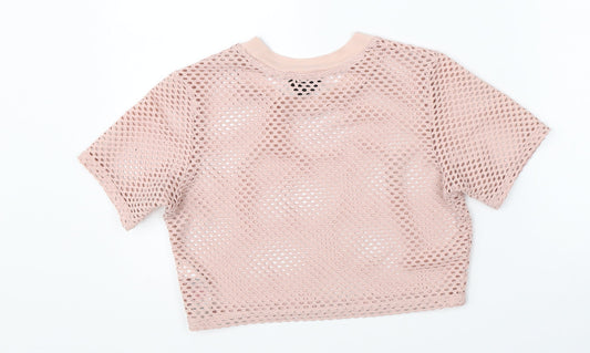 Topshop Girls Pink Cropped T-Shirt Size 8 Years