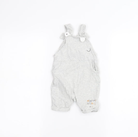 Mothercare Baby Grey Dungaree One-Piece Size 3-6 Months