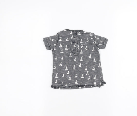NEXT Baby Black Striped Basic T-Shirt Size 3-6 Months