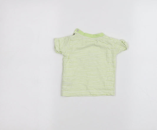 Mothercare Baby Green Striped Basic T-Shirt Size 3-6 Months