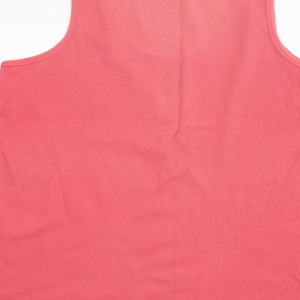 Womens UK Size XL BM Pink Basic Tank