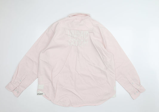 Front Row Mens Pink Polo Size L