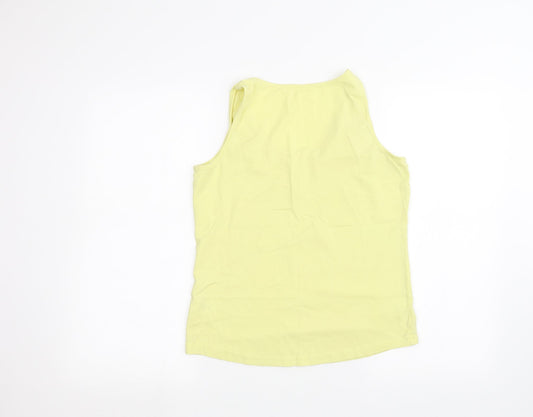 George Womens Yellow Basic T-Shirt Size 8