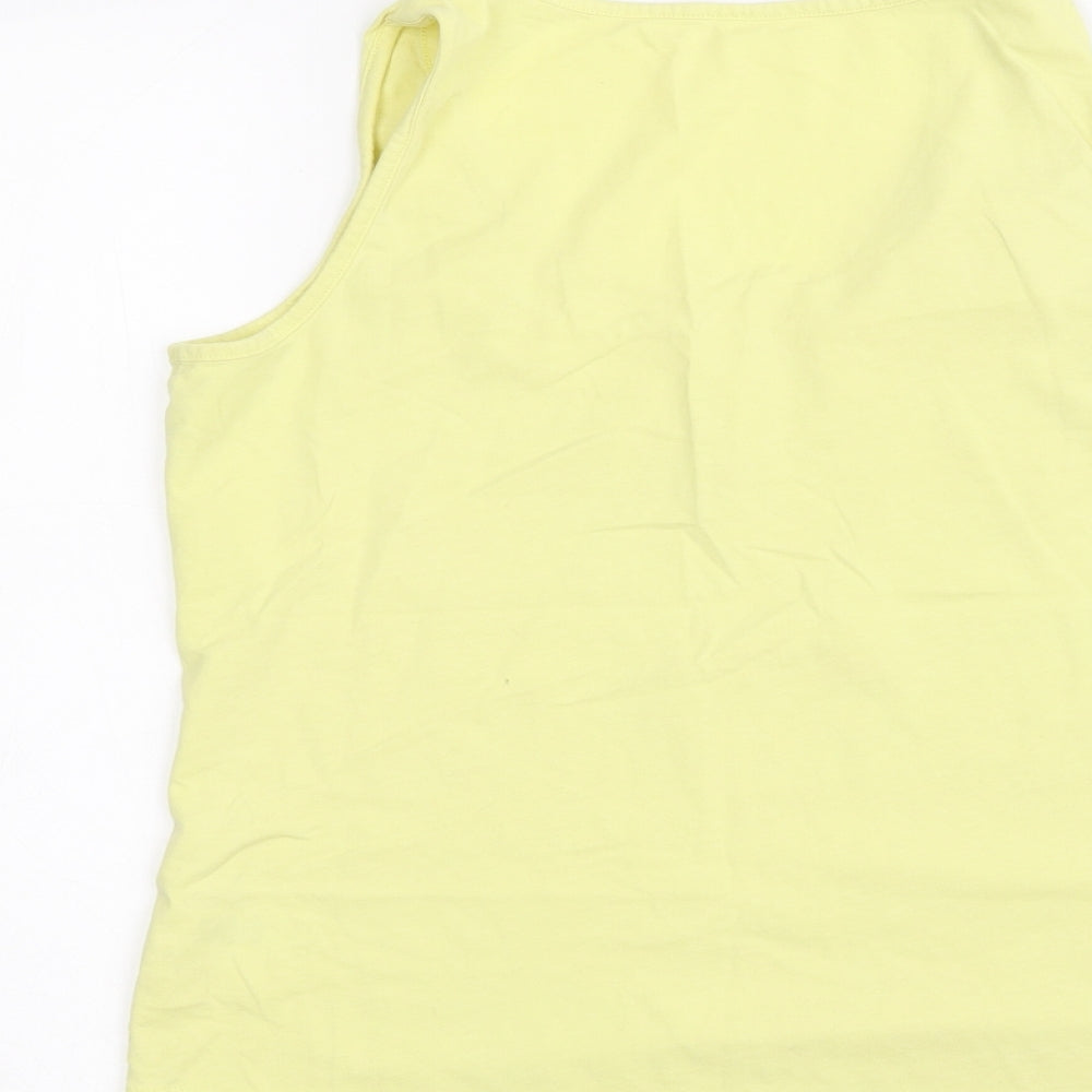 George Womens Yellow Basic T-Shirt Size 8