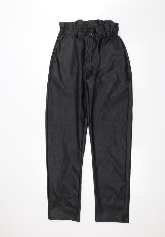 Boohoo Womens Black Trousers Size 10 L30 in
