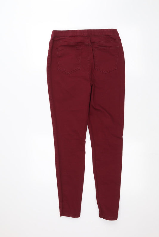 Matalan Womens Red Skinny Jeans Size 12 L25 in