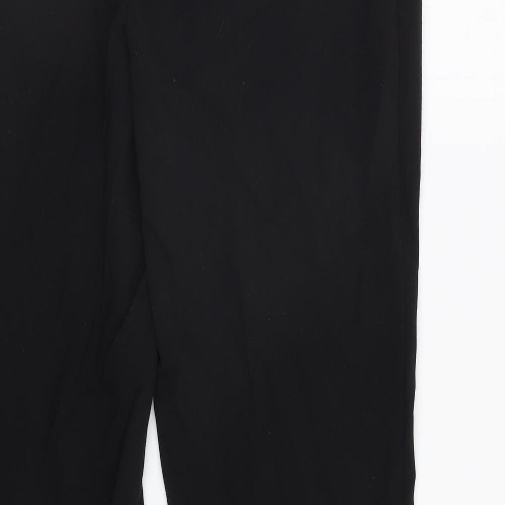 Womens UK Size 10 M&Co Regular Fit Dress Pants Black Trousers