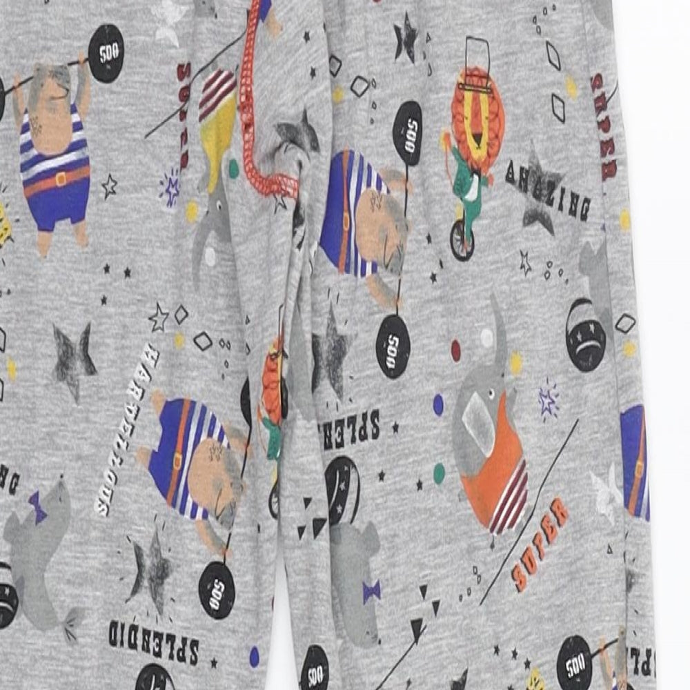 M&S Girls Grey Pyjama Pants Size 7-8 Years - Circus Animals