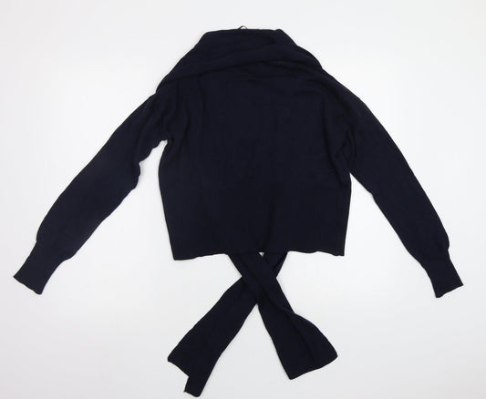 Womens UK Size M VILA Blue Cape Jumper