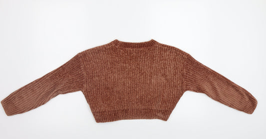 New Look Girls Brown Pullover Jumper Size 12 Years