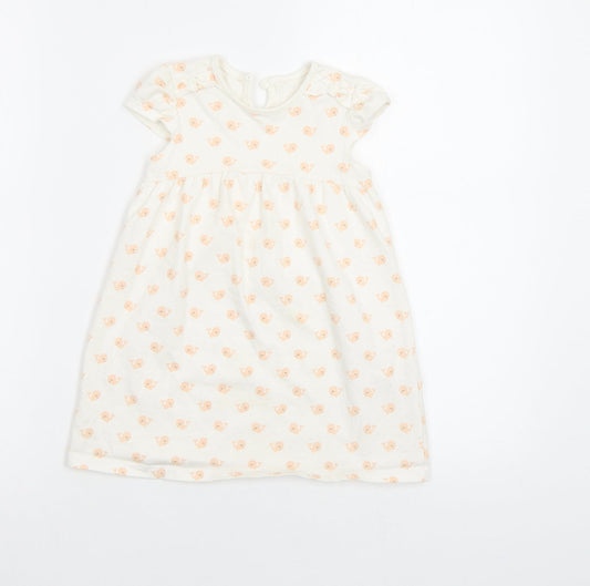 George Baby White Geometric A-Line Size 18-24 Months
