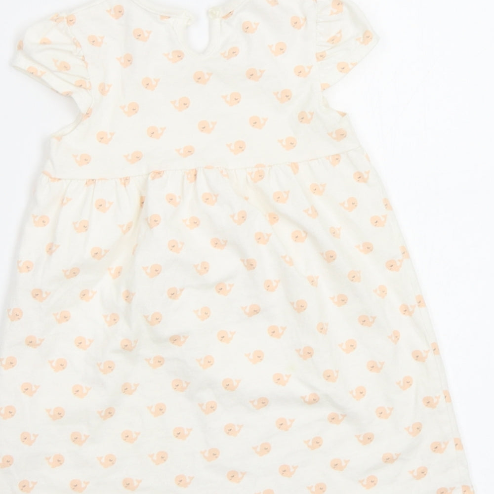 Brand and care label for George Baby White Geometric A-Line, size 18-24, Months