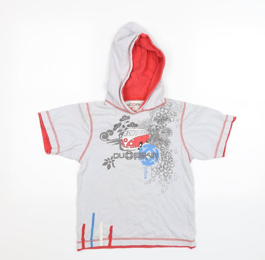 Dudeskin Boys Grey Basic T-Shirt Size 6-7 Years