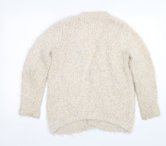 David Emanuel Womens Beige Cardigan Jumper Size S