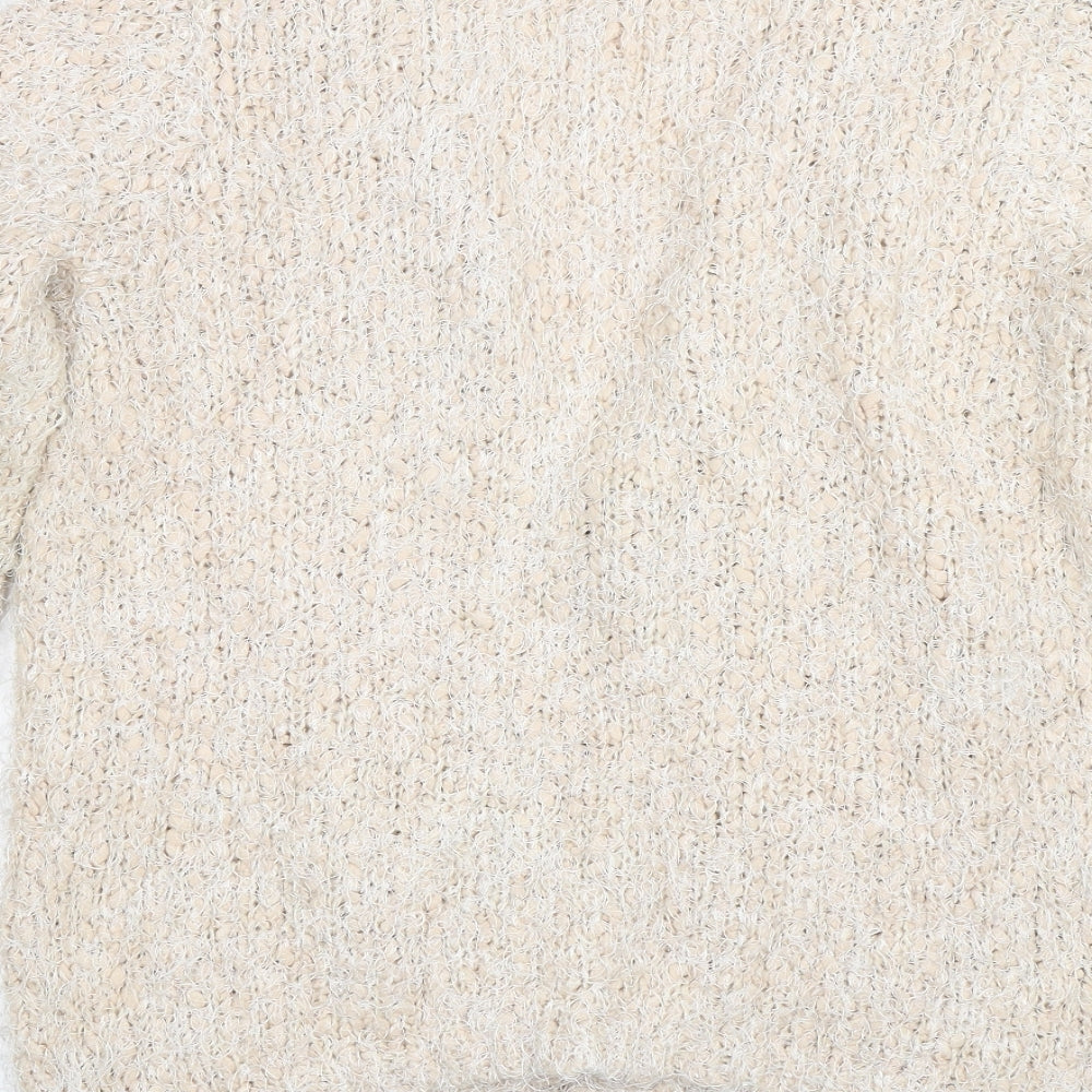 David Emanuel Womens Beige Cardigan Jumper Size S