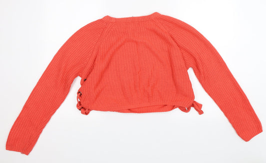 Primark Womens Orange Pullover Jumper Size S
