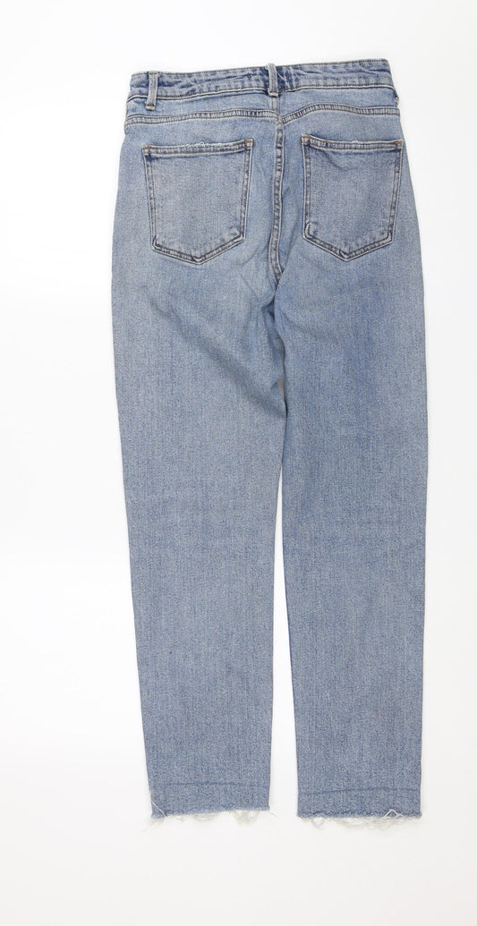 Denim Co. Womens Blue Straight Jeans Size 10 L26 in