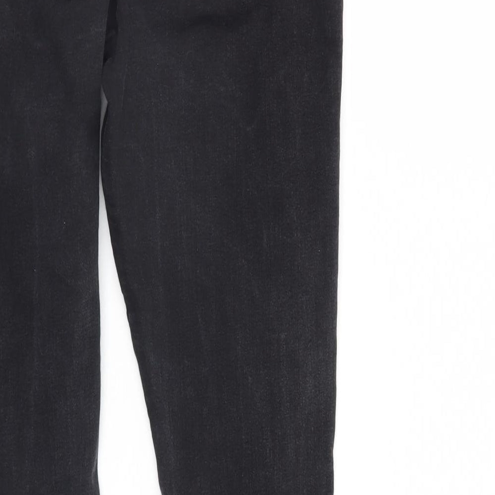 Denim & Co. Womens Black Denim Straight Jeans Size 14 L28 in