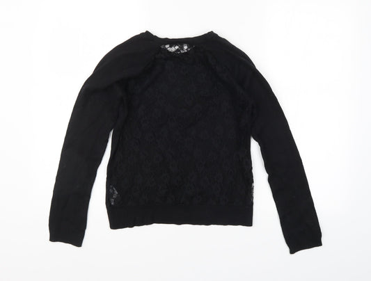 LIMITED COLLECTION Womens Black Floral Pullover Jumper Size 14