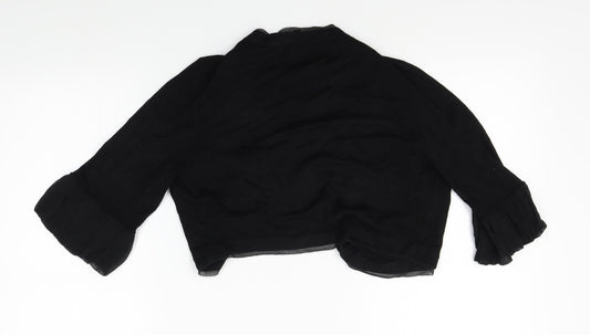 Coast Womens Black Wrap Jumper Size M - cropped