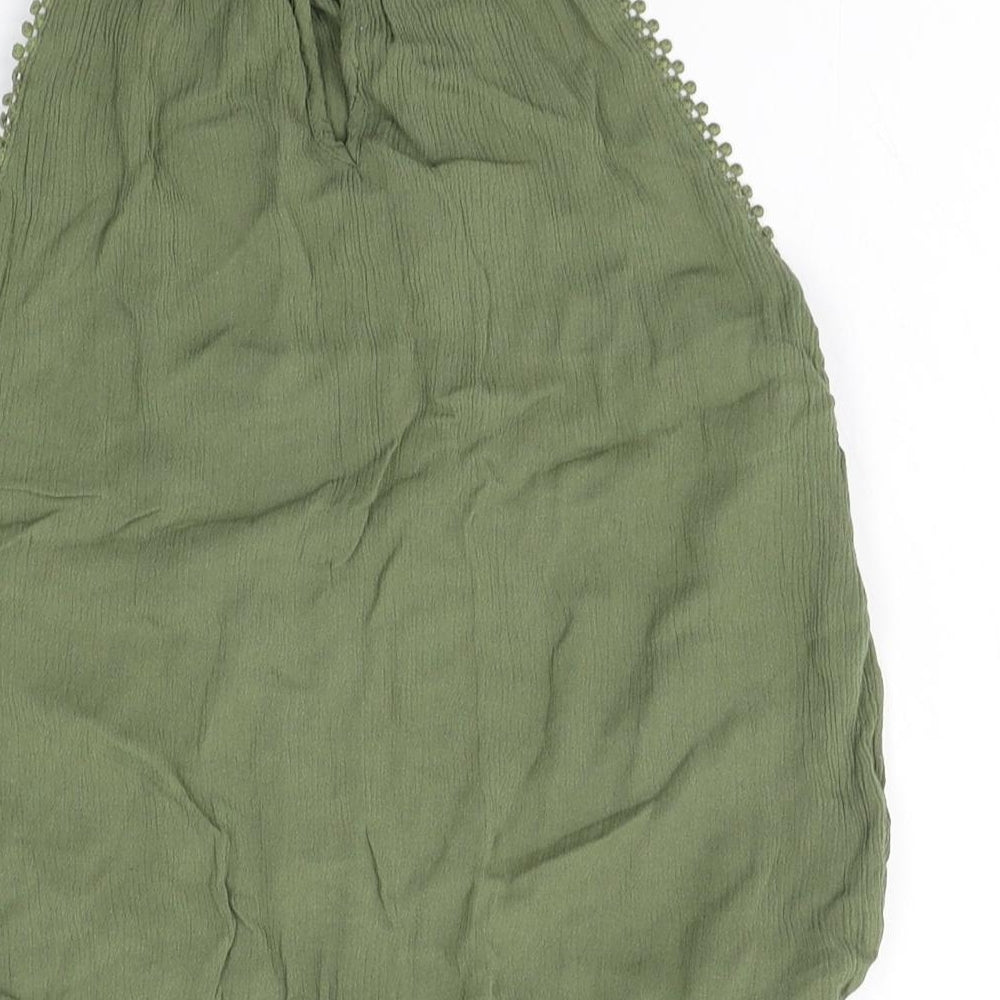 Womens UK Size 6 H&M Green Basic Tank