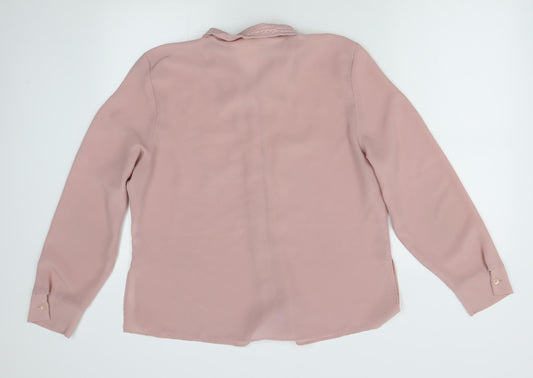 Bonmarche Womens Pink Basic Button-Up Size 18
