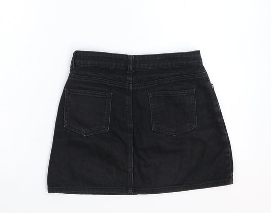 FOREVER 21 Womens Black  Denim Mini Skirt Size S