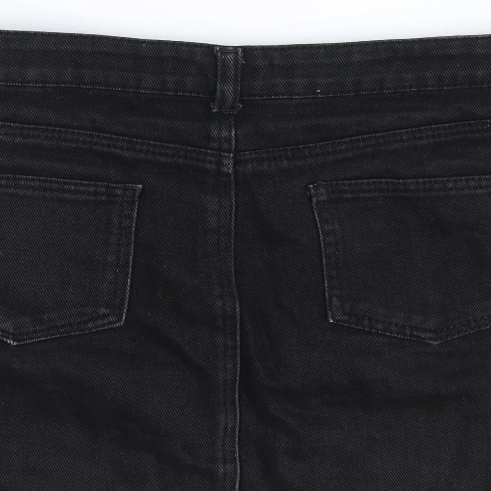 FOREVER 21 Womens Black Denim Mini Skirt Size S