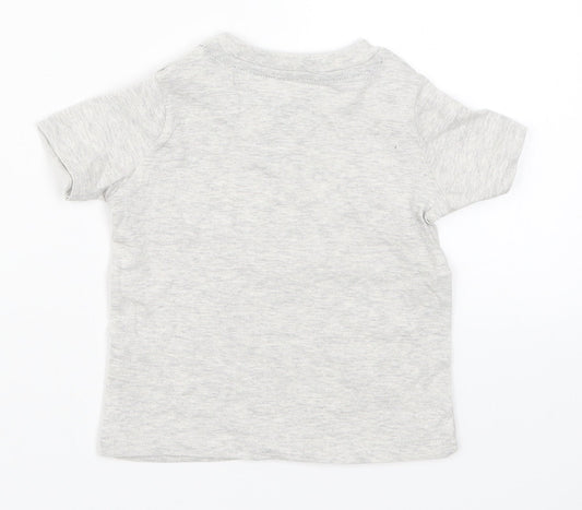 Fred & Flo Boys Grey Basic T-Shirt Size 3-6 Months - Mummy's Little Tiny Dribbler Football
