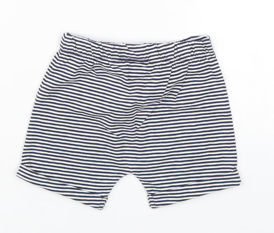 TU Baby Blue Striped Cropped Trousers Size 3-6 Months