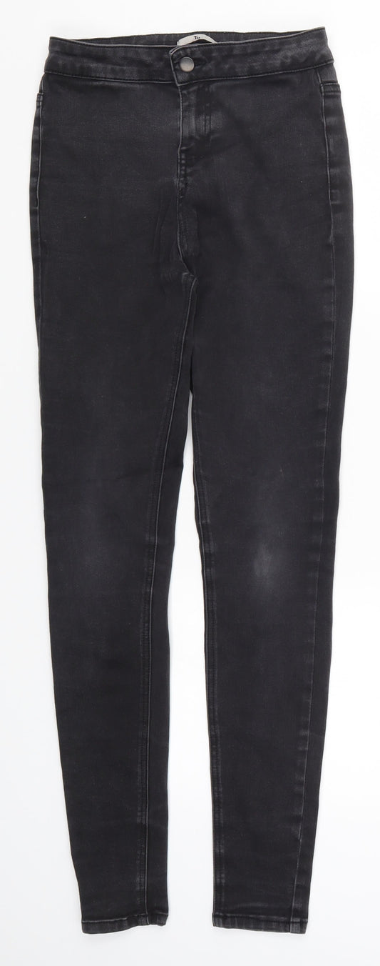 Tu Womens Black Denim Skinny Jeans Size 8 L29 in