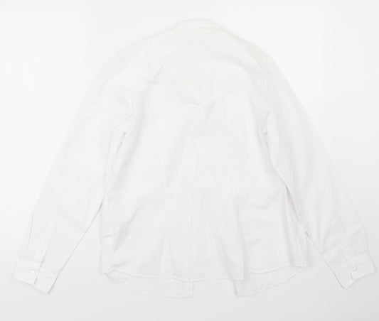 George Boys White Basic Button-Up Size 13-14 Years